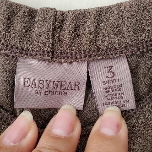 Women Chicos Travelers Stretch Pant XL Short Neutral Easy Relaxed Career Comfort - Picture 5 of 10